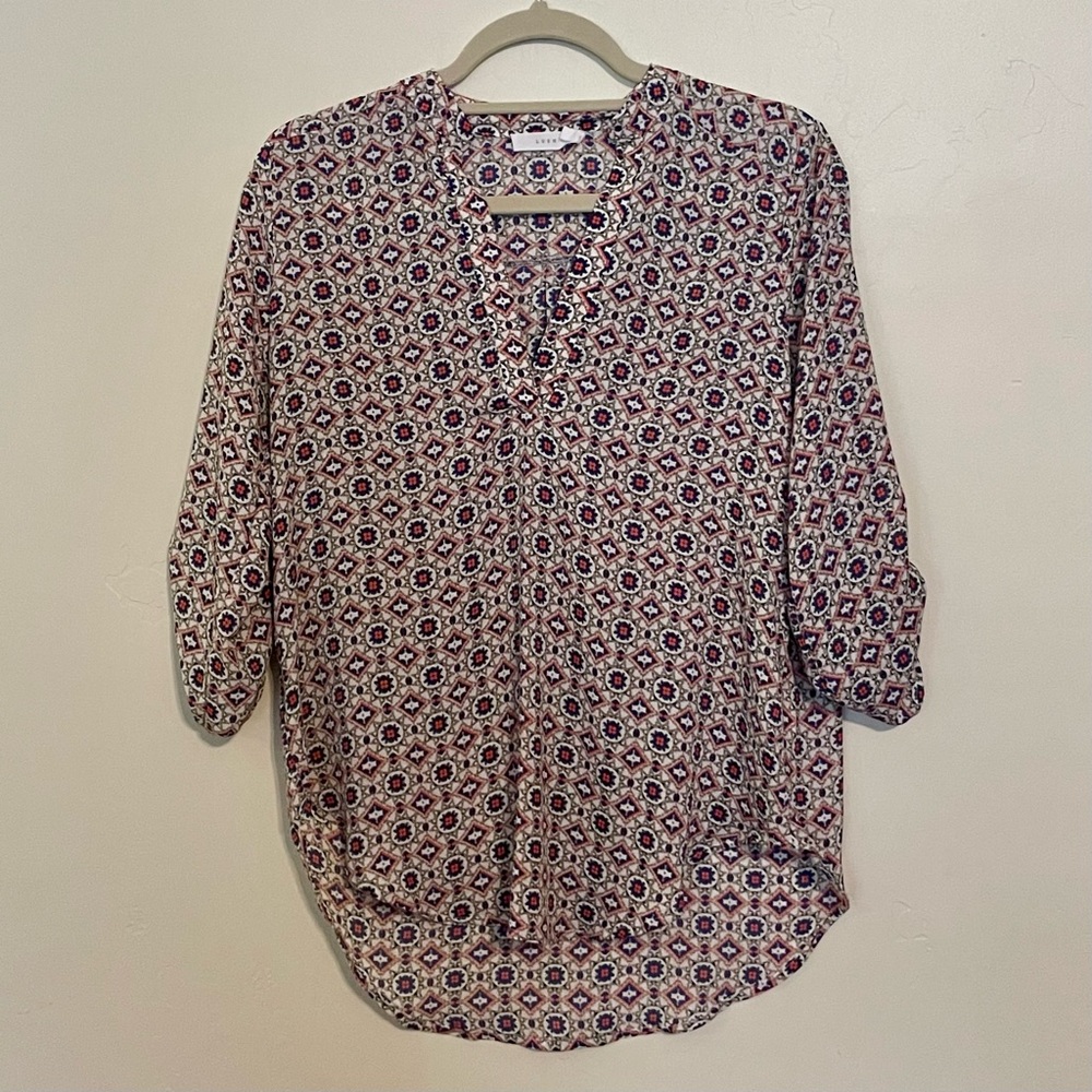 Nordstrom Lush - Pink Pattern Blouse - XS